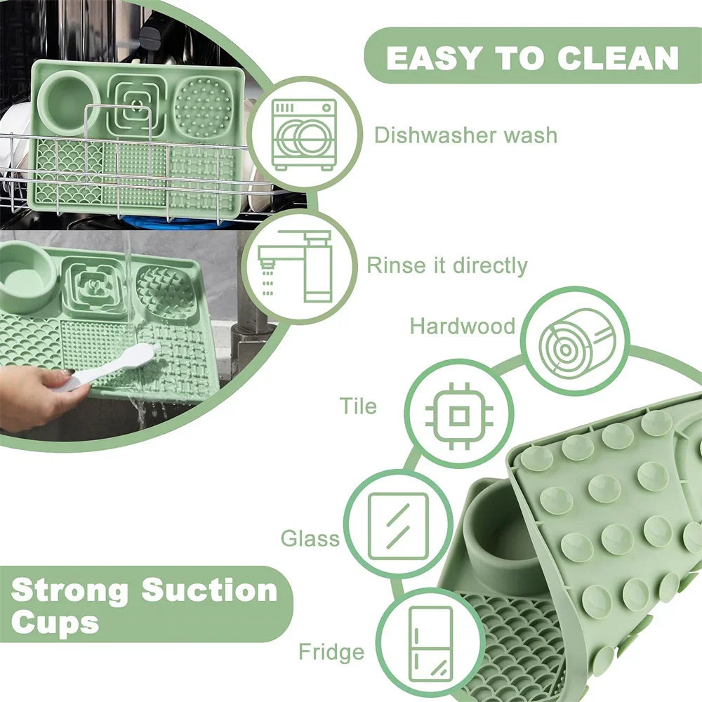 CalmLick 3-in-1 Dog Enrichment Mat – Slow Feeder, Anxiety Relief & Mental Stimulation